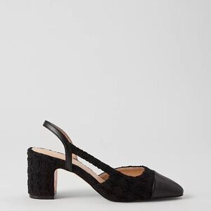 Ann Taylor Black Slingback Heels